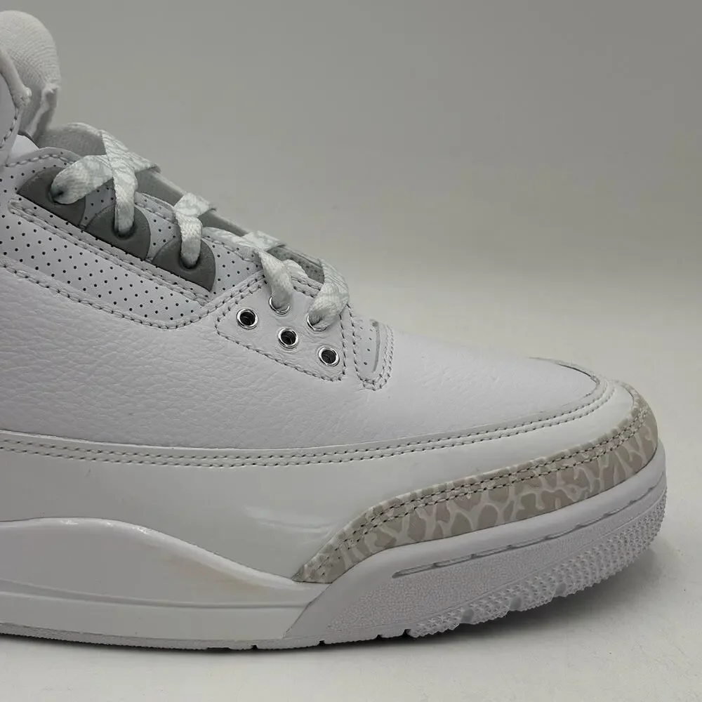 Jordan Air Jordan 3 Retro White Silver Sneakers CT8532 111 Mens Size 10.5 NEW